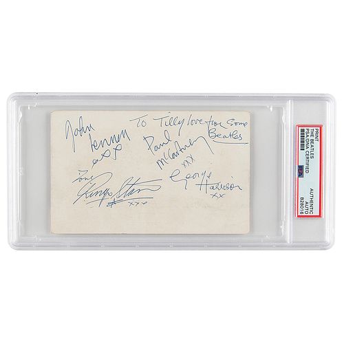 Beatles Signed Promo Card