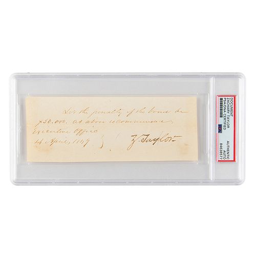 Zachary Taylor Document Signed as President