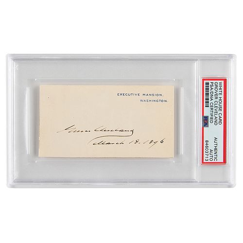 Grover Cleveland Signed Executive Mansion Card
