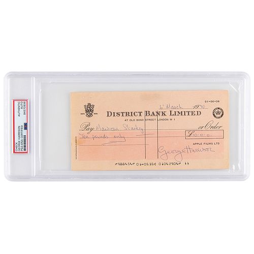 George Harrison Signed Check