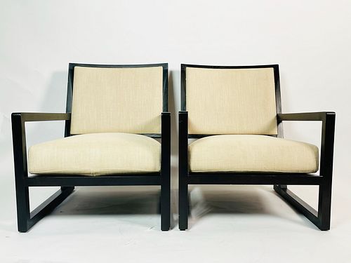Pair of -SIMON- Lounge Chairs by Camerich