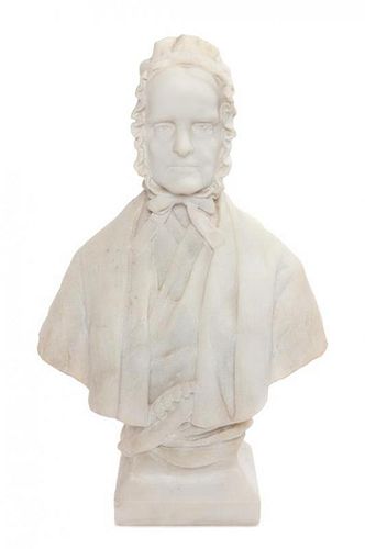 * A Marble Bust Height 17 3/4 inches.