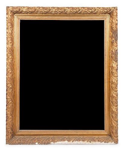 * A Victorian Style Giltwood Mirror 44 x 34 inches.