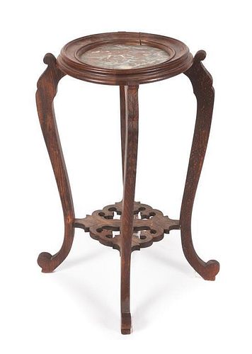 * A Victorian Walnut Pedestal Table Height 27 1/2 inches.