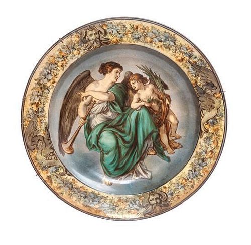 * An Italian Ceramic Charger Diameter 15 1/2 inches.