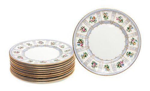 * A Set of Ten Royal Doulton Luncheon Plates Diameter 9 inches.