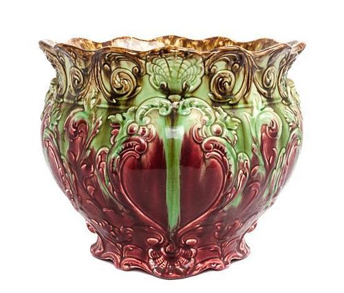 * An American Pottery Jardiniere Height 11 1/2 inches.