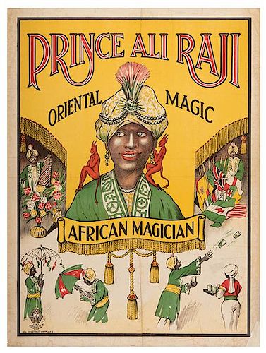 Raji, Prince Ali (George Bondinei). Prince Ali Raji. Oriental Magic. African Magician.