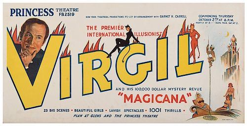 Virgil (Virgil Harris Mulkey). The Premier International Illusionist. Virgil.