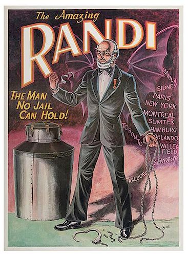 Randi, James (James Randall Zwinge). The Amazing Randi. The Man No Jail Can Hold!