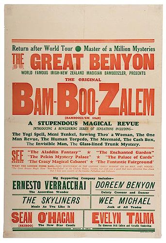 Benyon, Edgar. The Original Bam-Boo-Zalem.