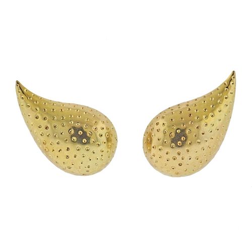 Tiffany & Co 18k Gold Teardrop Earrings