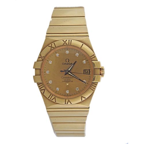 Omega Constellation 18k Gold Diamond Men's Watch 12350352058001