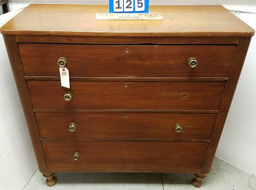 EMPIRE COUNTRY CHERRY 4 DRAWER CHEST 40"H X 41 1/2"W X 17 1/2"D