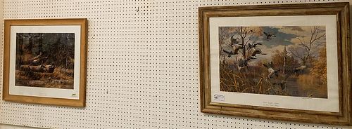 PR. FRAMED LITHOS "OCTOBER INTERLUDE" BY HARRY ADAMSON 29/30 & "NORTHWOODS GROUSE" BY GARY MOSS 19/650 22" X 29"