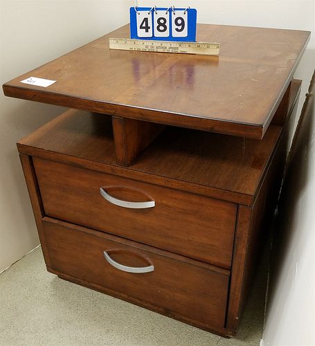 CONTEMP 2 DRAWER END STAND 25"H X 23"W X 27"D
