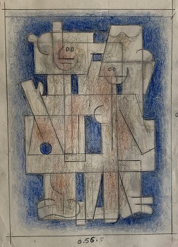 Carlos Merida (1891, Guatemala -1984, Mexico) Untitled, Study for Painting/Sin Titulo