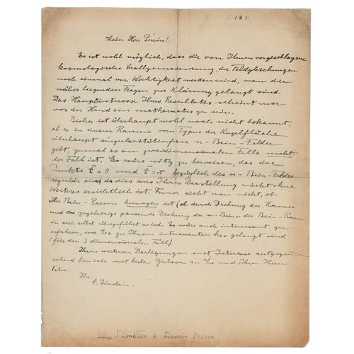 Albert Einstein Autograph Letter Signed