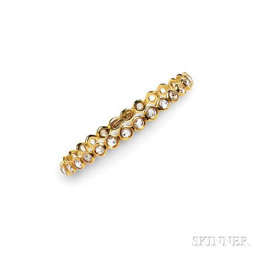 18kt Gold and Diamond "Big Shot" Bangle Bracelet, Ippolita