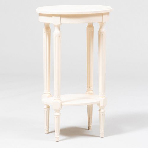 Neoclassical Style Painted Wood Oval Side Table, of Recent Manufacture