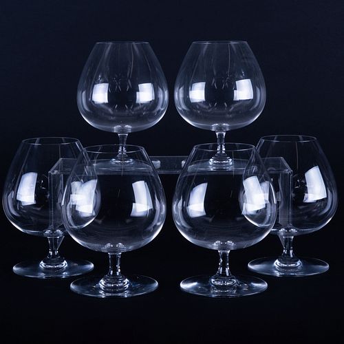Set of Six Baccarat Glass Brandy Snifters