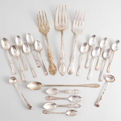 Group of Silver and Silver Plate Flatware