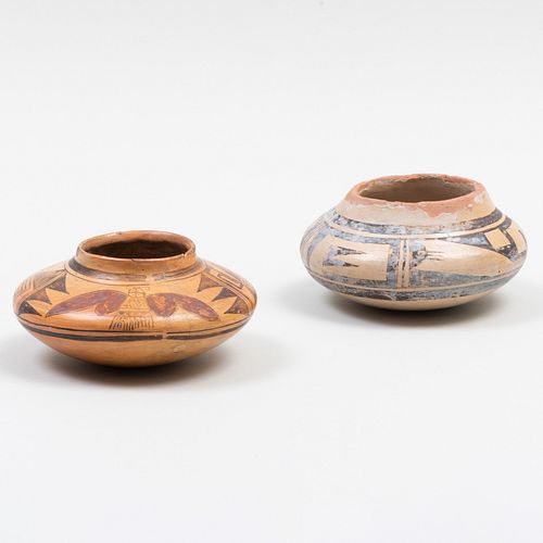 Two Native American Burnished Pottery Vessels