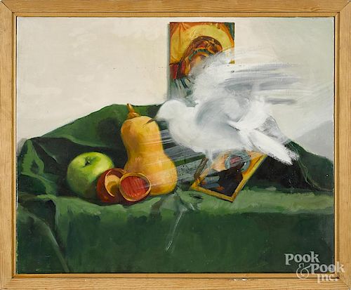 Nancy Adler (American 20th/21st c.), oil on canvas, titled Lamentations, 16'' x 20''.