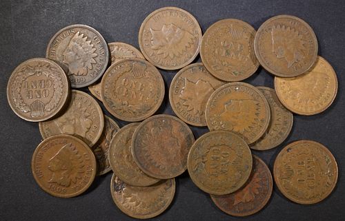 (20)  1909 INDIAN CENTS  GOOD