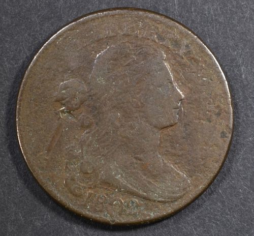 1802 LARGE CENT  VG W/SOME CORROSION
