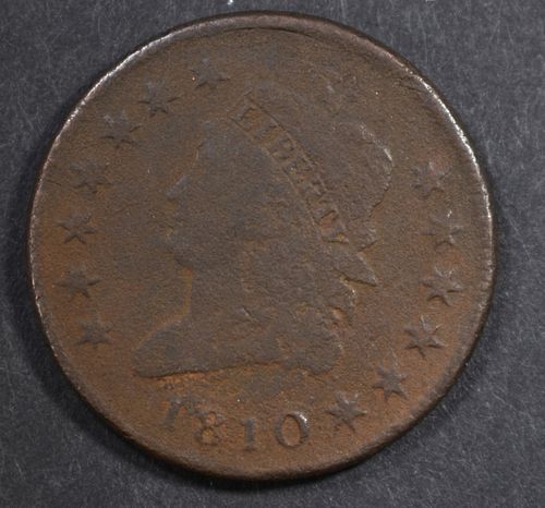 1810 LARGE CENT  VG W/CORROSION