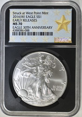 2016 (W) AMERICAN SILVER EAGLE ER NGC MS70
