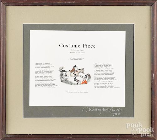 Christopher Curtis, two signed lithographs of verses, titled Costume Piece and A Terrierble Day