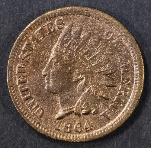 1864 BRONZE INDIAN HEAD CENT XF