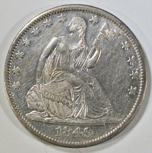1849-O SEATED LIBERTY HALF DOLLAR AU/BU