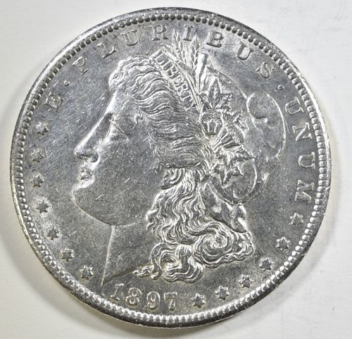 1897-S MORGAN DOLLAR AU/BU
