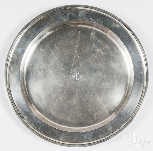 Tiffany & Co. sterling silver tray, 13'' dia., 30.1 ozt.