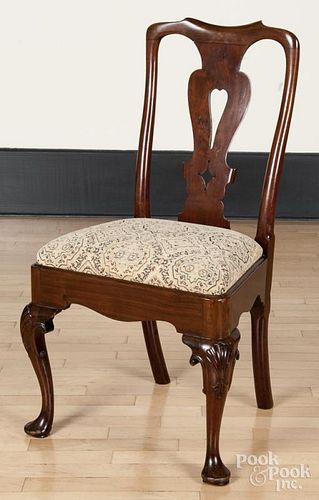 George II mahogany dining chair, ca. 1760.