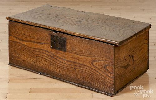 English yewood Bible box, early 18th c., 11 1/2'' h., 32'' w.