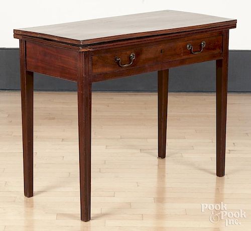Philadelphia Chippendale mahogany card table, late 18th c., 29'' h., 36'' w.