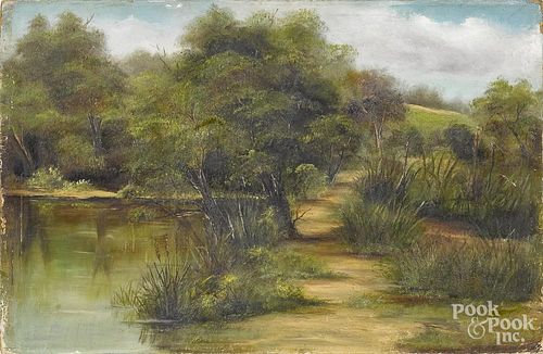 Oil on board landscape, early 20th c., signed R. A. Horner, 12'' x 18 1/2''