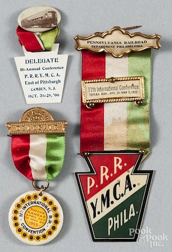 Pennsylvania Railroad Department Philadelphia 1903 ribbon, from the 11th annual conference in Topeka