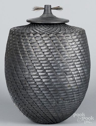 Studio pottery covered urn, signed Standhardt, 14 1/4'' h.