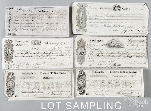 Civil War era drafts of exchange, largely through Hamilton, Easter & Co, Baltimore, Maryland.