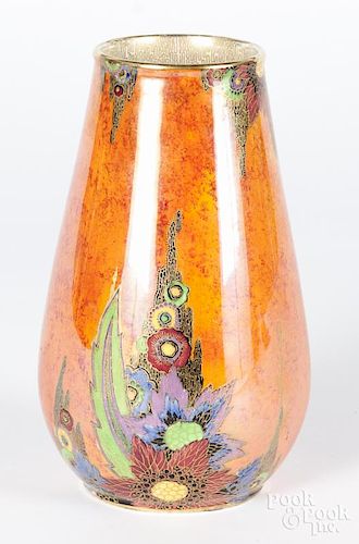 Crown Devon lustre vase, 7 1/2'' h.