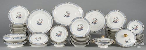 Haviland Limoges porcelain partial dinner service, approx. sixty-eight pieces.