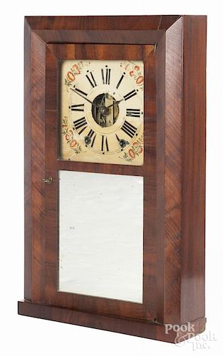 E.C. Brewster & Co. Empire mahogany mantel clock, 19th c., 20 1/4'' h., 12 1/2'' w.