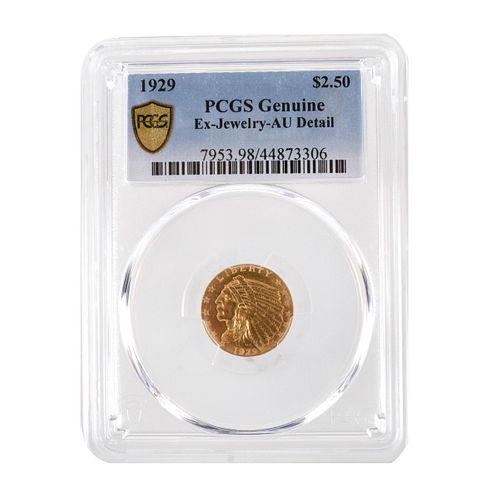 PCGS 1929 US $2.50 Gold Coin