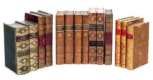 (CLASSICS) A group of 14 leather-bound volumes.