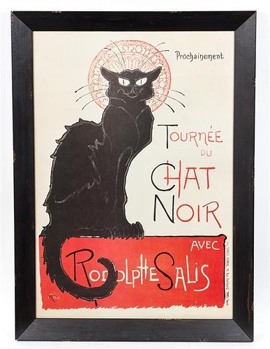 * A Poster after Theophile Steinlen Height 30 x width 21 inches.